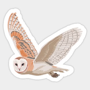 Midnight Barn Owl Sticker